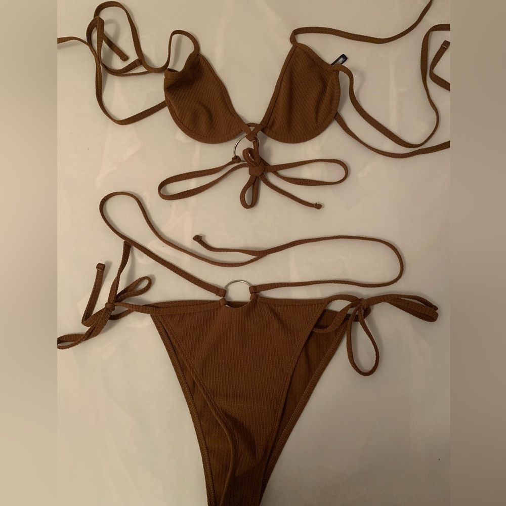 Pretty Little Thing Brown Bikini